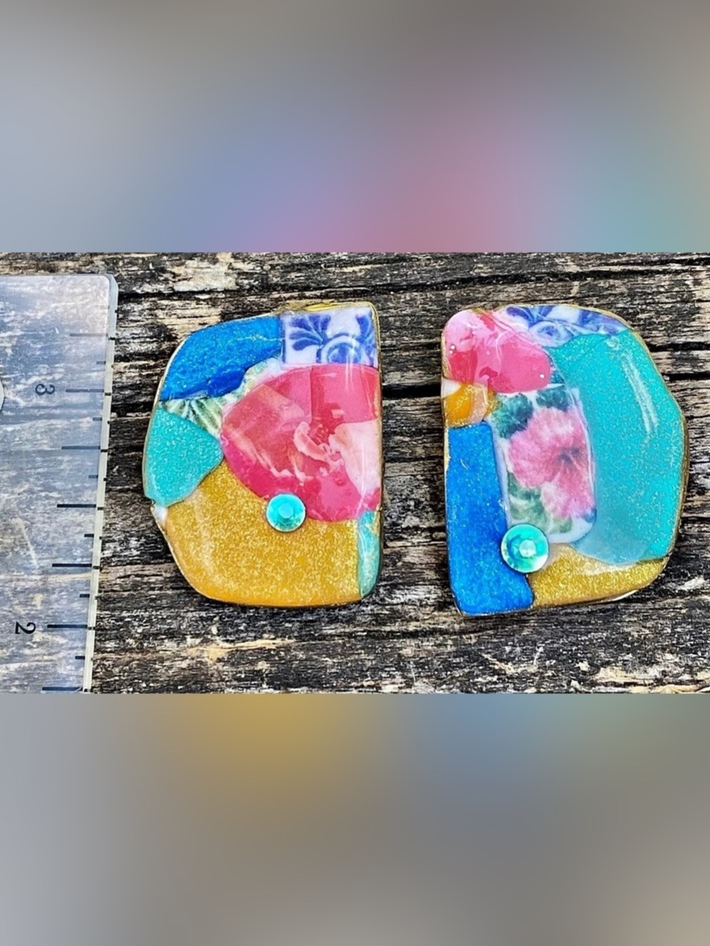 Handcrafted Colorful Abstract Earrings